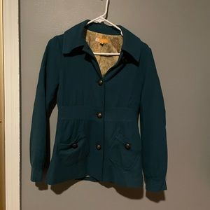 Tulle coat, teal, size xs